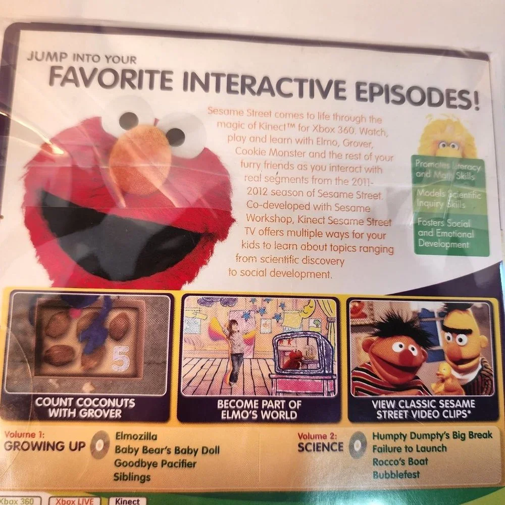 Kinect Sesame Street TV Season 1 Volume 1 Microsoft Xbox 360‎